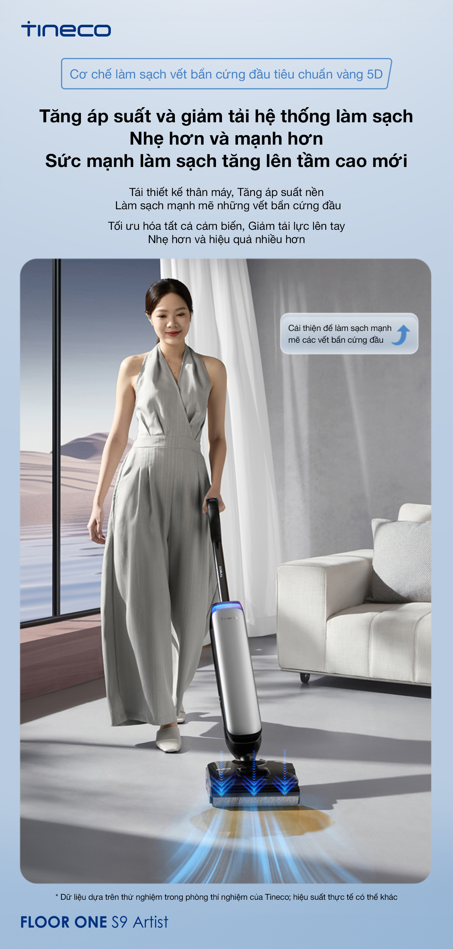 Máy hút bụi lau sàn khô ướt Tineco Floor One S9 Artist